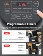 Toshiba Mini Rice Cooker, 3 Cups Uncooked Small Rice Cooker, Steamer & Warmer, With Fuzzy Logic And One-Touch Cooking, 24 Hour Delay Timer And Auto Keep Warm Feature - Image 3